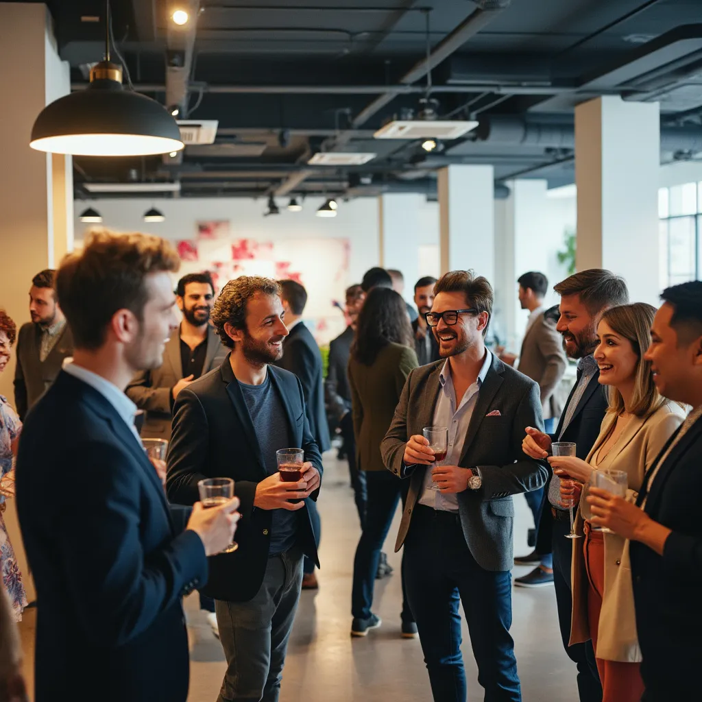 Evento de networking con profesionales diversos
